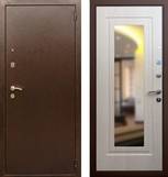 Дверь Лекс 1А с зеркалом беленый дуб