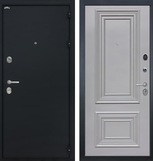 Дверь Интекрон Греция Сан Ремо 2 (Чёрный шелк /  Пыльно-серый RAL 7037)
