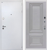 Дверь Интекрон Колизей White Сан Ремо 2 (Белая шагрень / Пыльно-серый RAL 7037)