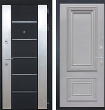 Дверь Интекрон Вельс Сан Ремо-2 (Черный металлик / Пыльно-серый RAL 7037)