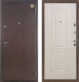 Фото стальной входной двери Бульдорс 14 (рисунок Б5, шамбори светлый)