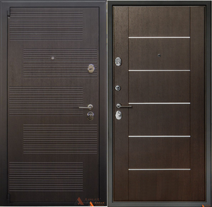 Фото модели металлической дверт Арма Бастион (Венге)