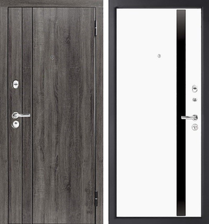 Фото модели двери Зетта Премьер 100 КБ1 Белое-стекло Лакабель