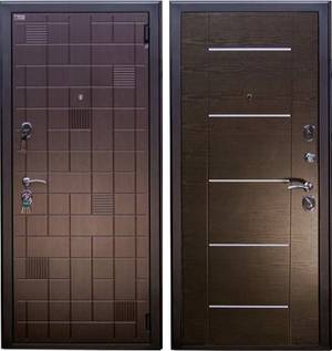 Фото модели входной металлической двери Арма Тетрис (Венге)